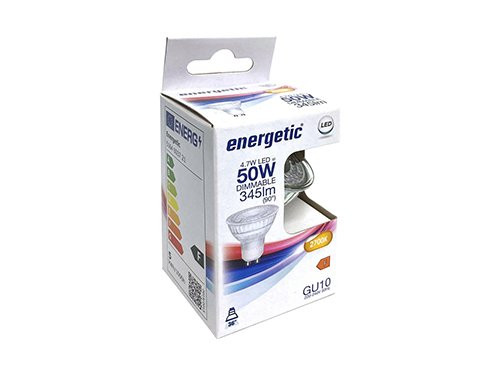 Energetic LED spot GU10 4,7-50W 2700K dimbaar