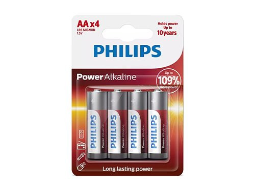 Foto van Philips Power Alkaline batterij AA blister(4) Philips Power Alkaline batterij AA blister(4)