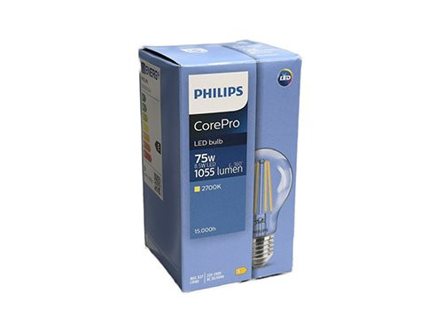 Foto van Philips LED GLS E27 8,5-75W 2700K filament helder Philips LED GLS E27 8,5-75W 2700K filament helder