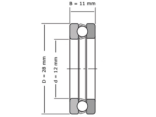IBB Kogeltaatslager 51201 (12x28x11mm)