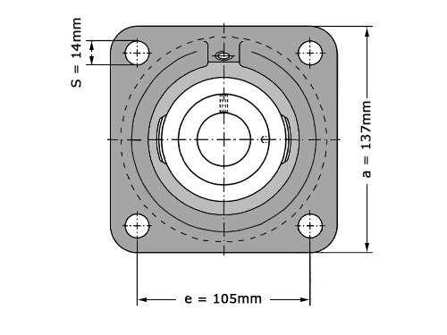 Foto van INA Lagerblok Vierkant TCJ45 (45mm) INA Lagerblok Vierkant TCJ45 (45mm)