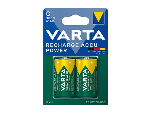 Foto van Varta NiMH oplaadbare batterij C 3000mA blister(2) Varta NiMH oplaadbare batterij C 3000mA blister(2)