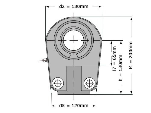 IBB Stangkop GIHRK 60 UK 2RS (60x130x50mm)