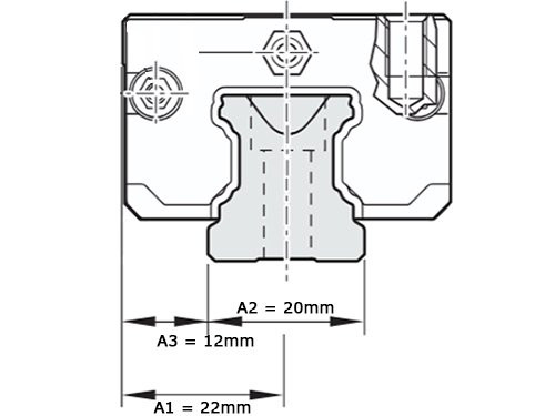 Bosch Rexroth Kogelwagen Koolstofstaal KWD-020-SLS-C0-N-1 Met Kogelketting