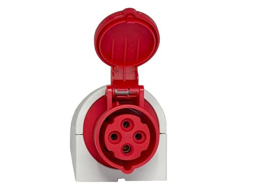 Foto van CEE 4P/32A/400V opbouw wcd rood CEE 4P/32A/400V opbouw wcd rood