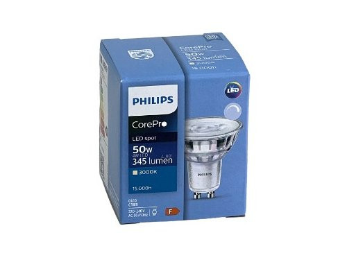Philips LED spot GU10 4-50W 3000K dimbaar