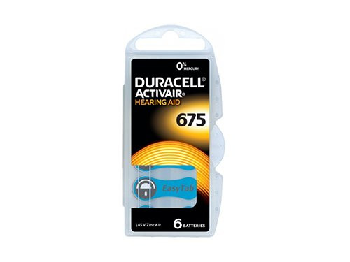 Duracell gehoor batterij 675 blister(6)