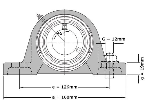 SKF Lagerblok Staand SY35 WF (35mm)