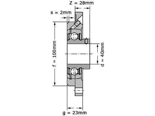 Foto van INA Lagerblok Rond PMEY40 N (40mm) INA Lagerblok Rond PMEY40 N (40mm)