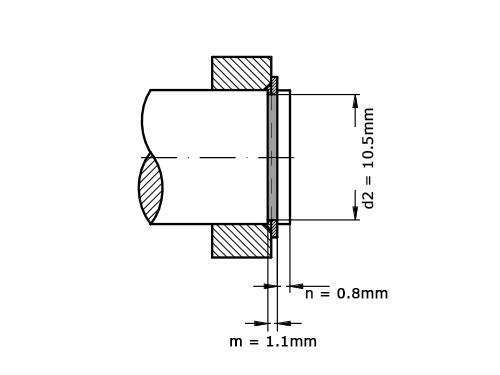 Seegerring DIN 471 11mm RVS 