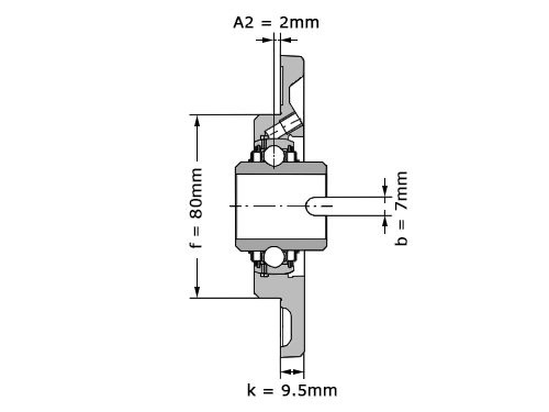 Foto van INA Lagerblok Rond RMEL30 N (30mm) INA Lagerblok Rond RMEL30 N (30mm)
