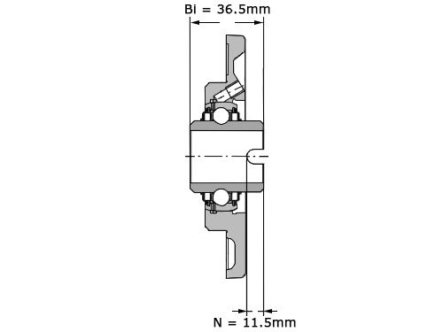 Foto van INA Lagerblok Rond RMEL30 N (30mm) INA Lagerblok Rond RMEL30 N (30mm)