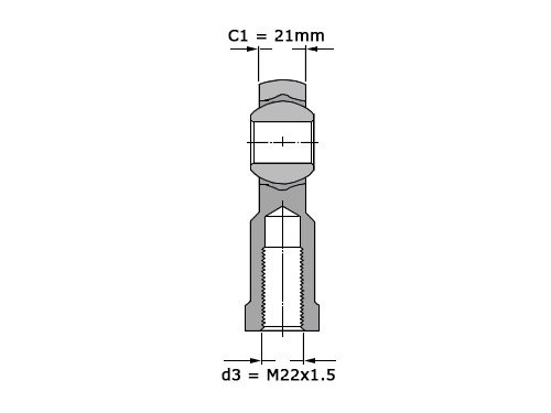 SKF Stangkop SIKB22 F (22x55x28mm)
