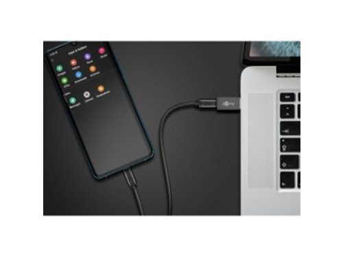USB naar USB-C adapter zwart