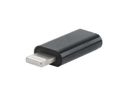 USB-C naar lightning adapter zwart