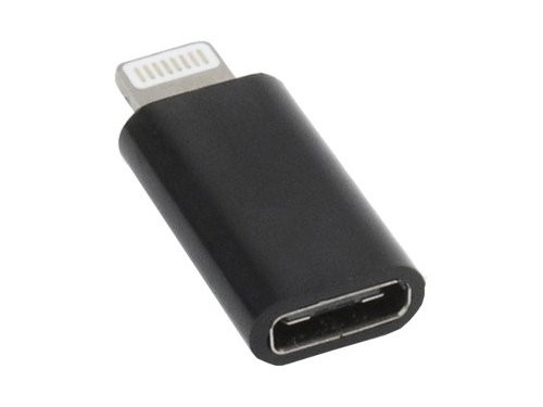 USB-C naar lightning adapter zwart