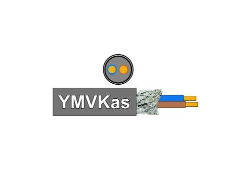 Kabel YMVKas 2x2,5qmm grondkabel Dca rol 50m