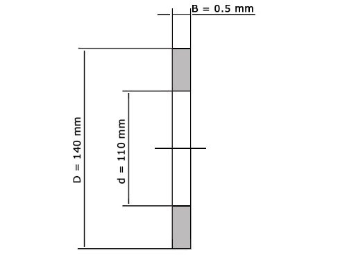 Passchijf DIN988 110x140x0.5mm