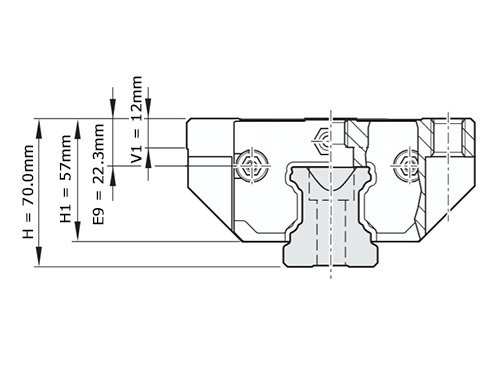 Bosch Rexroth Kogelwagen Koolstofstaal KWC-055-FNS-C2-H-2 Zonder Kogelketting