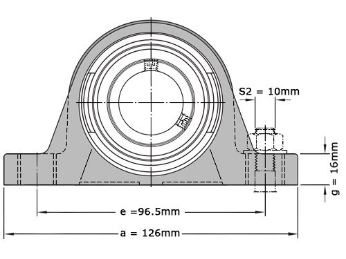 Foto van SKF Lagerblok Staand SYWK20 YTH (20mm) SKF Lagerblok Staand SYWK20 YTH (20mm)