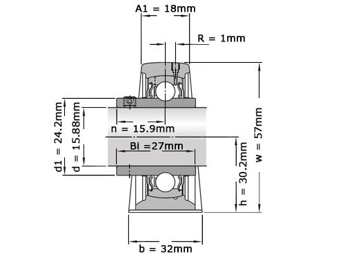 Foto van SKF Lagerblok SY5/8 TF SKF Lagerblok SY5/8 TF