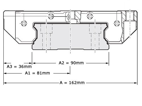 Bosch Rexroth Kogelwagen Koolstofstaal KWC-035-BNS-C0-H-2 Zonder Kogelketting