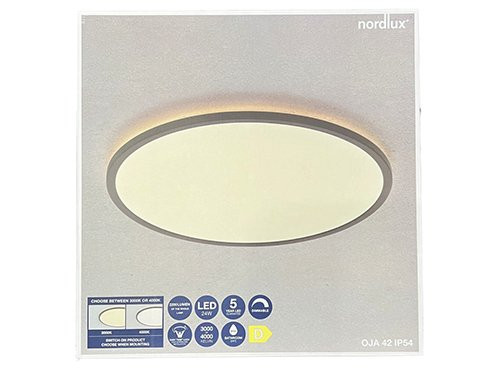 Foto van LED Plafonniere Oja 42 wit 24W 3000K/ 4000K 42cm LED Plafonniere Oja 42 wit 24W 3000K/ 4000K 42cm