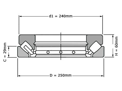 Foto van JTEKT - Koyo Tontaatslager 29330 R (150x250x60mm) JTEKT - Koyo Tontaatslager 29330 R (150x250x60mm)
