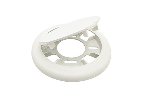 Plafondplaat rond wit 125mm klikbaar