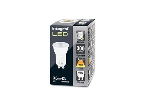Integral LED spot MR11 GU10 230V 3,6-42W 2700K dimbaar