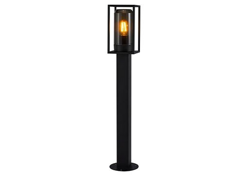 Foto van Paallamp Griffin E27 zwart smokey IP44 80cm Paallamp Griffin E27 zwart smokey IP44 80cm