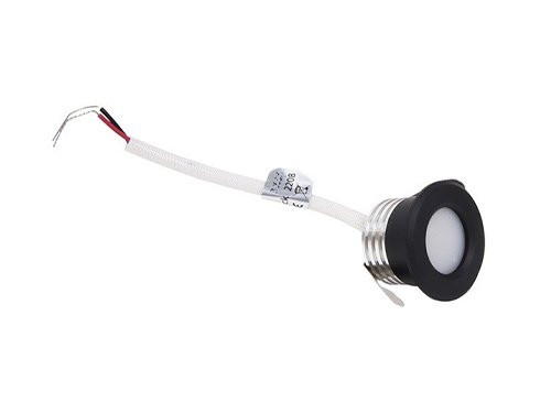 Foto van LED mini inbouwspot 1,5W 2700K 37mm 60gr rond vast zwart LED mini inbouwspot 1,5W 2700K 37mm 60gr rond vast zwart