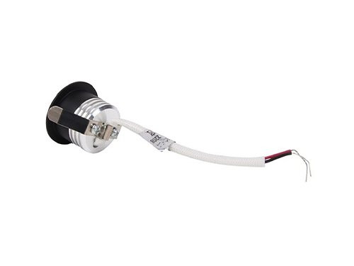 Foto van LED mini inbouwspot 1,5W 2700K 37mm 60gr rond vast zwart LED mini inbouwspot 1,5W 2700K 37mm 60gr rond vast zwart