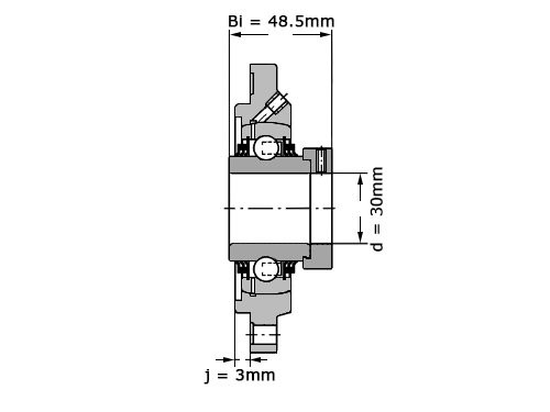 Foto van INA Lagerblok Rond TFE30 (30mm) INA Lagerblok Rond TFE30 (30mm)