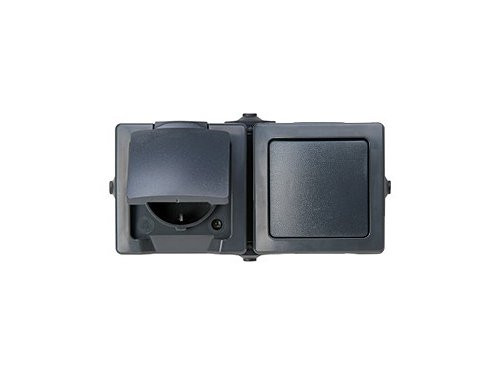 Foto van Kopp SWD opbouw combinatie RA wissel horizontaal antraciet Kopp SWD opbouw combinatie RA wissel horizontaal antraciet