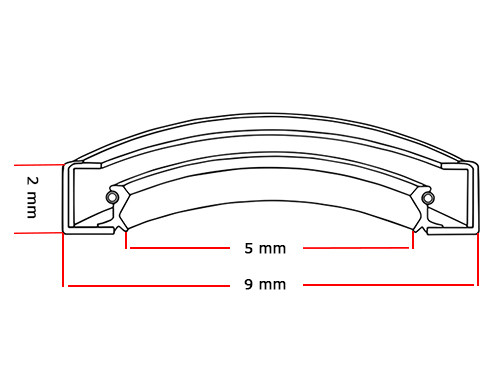 INA Oliekeerring GR5x9x2mm C