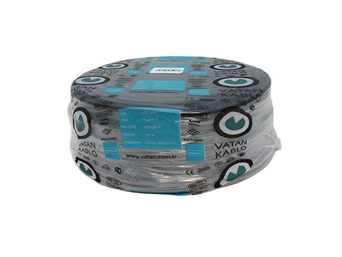 Kabel H03VV-F VMVS rond 2x0,75qmm zwart 100 Meter