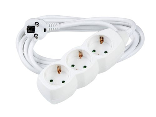 TCD RA 3-voudig 1,5m snoer wit