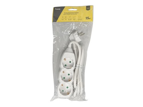 TCD RA 3-voudig 1,5m snoer wit