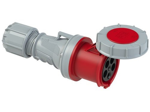 Foto van CEE 5P/63A/400V contra rood IP-67 CEE 5P/63A/400V contra rood IP-67
