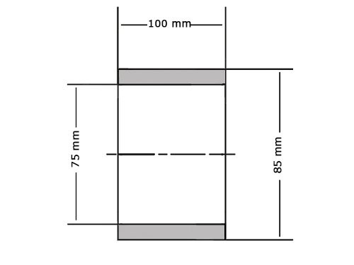Glijlager Sinterbrons BP25 75x85x100mm