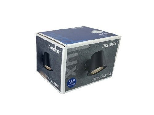 Foto van Wandlamp Aleria zwart GU10 IP44 Wandlamp Aleria zwart GU10 IP44