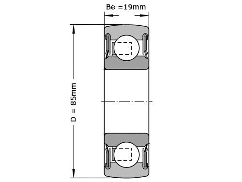 Foto van INA Insert Lager G209 NPP B (45x85x19mm) INA Insert Lager G209 NPP B (45x85x19mm)