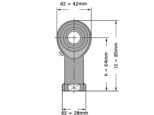 INA Stangkop GIKR16 PB (16x42x21mm)