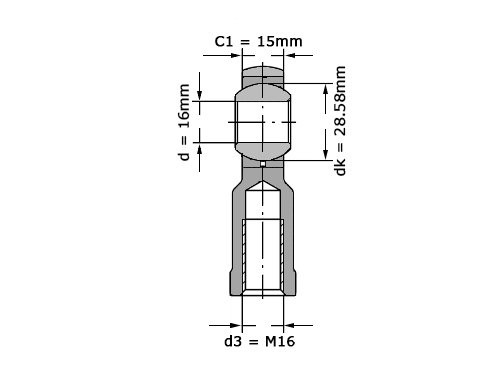 INA Stangkop GIKR16 PB (16x42x21mm)