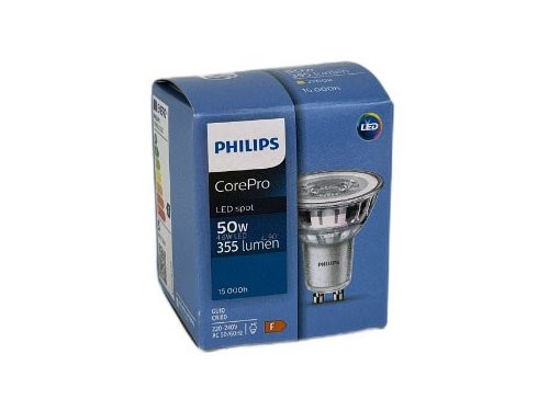 Foto van Philips LED spot GU10 4,6-50W 3000K Philips LED spot GU10 4,6-50W 3000K