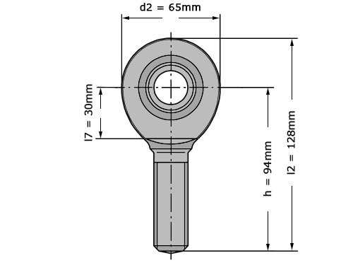 Foto van SKF Stangkop SA25 C (25x65x20mm) SKF Stangkop SA25 C (25x65x20mm)