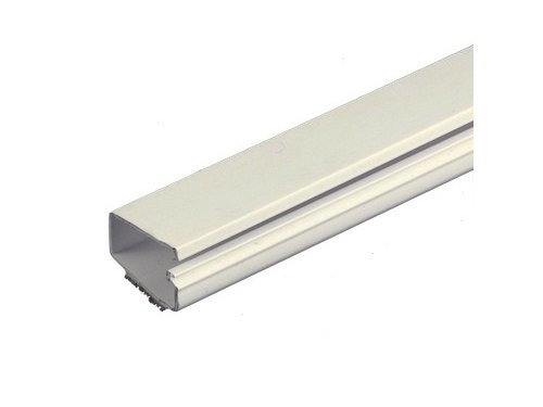 Foto van Leidinglijst 20x10mm WIT scharnierend deksel 5x2m + tape Leidinglijst 20x10mm WIT scharnierend deksel 5x2m + tape