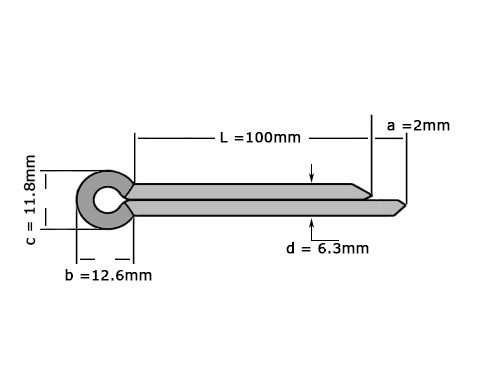 Splitpen DIN 94 6.3x100mm Verzinkt