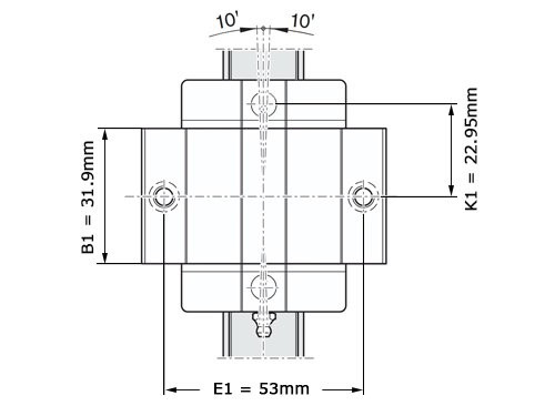Bosch Rexroth Kogelwagen Super Koolstofstaal KWD-020-FKS-C0-H-1 Zonder Kogelketting